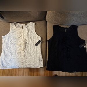 Worthington Ivory Lace Sleeveless Top